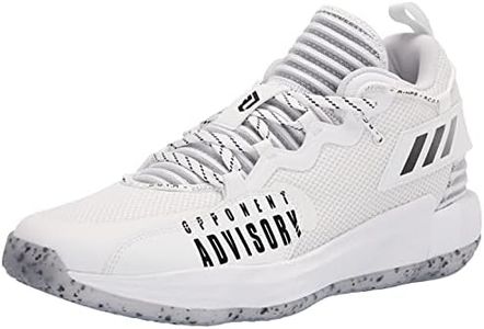 adidas Unisex Dame 7 Extply Basketball Shoe, White/Black/White, 14 US Men