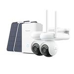 Reolink 4K Solar Camera + Home Hub Kit—2x Security Camera Outdoor Wireless with Solar Panel & 1x All-in-One Home Hub, 4K UHD, AI Detection, Auto Tracking, Local Storage, No Monthly Fee, Wi-Fi 6