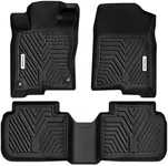 YITAMOTOR Floor Mats Fit for 2022-2025 Honda Civic All Weather Car Liners 1st & 2nd Row Set, TPE All-Weather Civic Floor Liners (Not for Coupe Models)