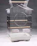 Foldable Bird cage for Macaw, Green Parrot and All Big Birds L 17" x W 17" x H 30" with 2 Cups, 2 Perch and Tray - A5001-LOVELY PET'S Kingdom(Black)