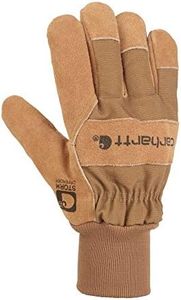 Carhartt Men's Wb Suede Leather Waterproof Breathable Work Glove, Carhartt Brown, X-Large