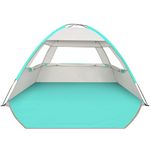 Venustas Beach Tent Sun Shelter for 3/4-5/6-7/8-10 Person, UPF 50+ UV Protection Beach Canopy, Lightweight and Easy Setup Cabana, Portable Beach Shade Tent