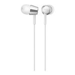 Sony MDREX155AP in-Ear Earbud Headphones/Headset with mic for Phone Call, White (MDR-EX155AP/W)