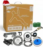 HomeZiplines Zip Line for Kids and Adults Up to 350 Lbs - 200/150 / 100 Ft - Quick Setup Zipline for Backyard Kids and Adults - 100% Rustproof W/Safety Harness - Zip Line for Adults - Zipline Kit