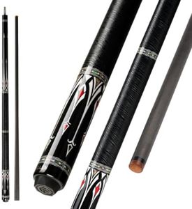KONLLEN Carbon Fiber Pool Cue Stick Low Deflection Hand-Made Inlay Billiard Cue Ultra-Smooth Professional Feeling Billiard Pool Cue Sticks for Adults
