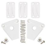 NeverBreak Parts - Igloo Cooler Replacement Parts - Large White Kit (3 Hinges, 2 latches with Posts and Screws) | High Strength Igloo Cooler Hinges Replacement with Latches | Ice Chest Repair Kit