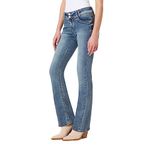 WallFlower Luscious Curvy Bootcut Jeans for Women Mid-Rise Insta Stretch Denim in Petite, Midsize, Plus Size, Juniors Jeans, Galaxy, 17