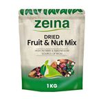 Zeina Succulent Dried Fruit and Nut Mix (1Kg) - Premium Quality Healthy Snacks with Jumbo Flame Raisins, Apricots, Cranberries, Almonds, Cashews and Pistachios, Suitable for Healthy Vegan Diets