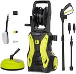 Stream Pressure Washer, 2000W 150Bar 450L/H Portable Electric Power Washer Lightweight Pressure Washer Patio Cleaner with Accessories for Patio and Car