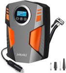 SAKAKI Air Compressor Tire Inflator Portable 12V DC Digital Electric Car Air Pump 150 PSI, Preset Tire Pressure Auto Shutoff for Sedan SUV Tyres, Bicycles, Other Inflatables Orange