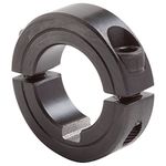 Climax Metal 2C-075-KW Two-Piece Clamping Collar, with Keyway, Black Oxide Plating, Steel, 3/4" Bore, 1-1/2" OD, 1/2" Width