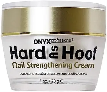 Onyx Professional Hard as Hoof Nail Strengthening Cream with Coconut Scent, Nail Growth & Conditioning Cuticle Cream Stops Splits, Chips, Cracks & Strengthens Nails, 1 oz