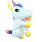 LUOZZY Unicorn Puppet Hand Puppet Plush Puppet Toy Parent-Child Interactive Toys (White)