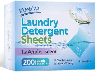 Skirifine Lavender Laundry Detergent Sheets - 100 Eco-Friendly Laundry Sheets - Compact, Lightweight, and Travel-Ready - Powerful Cleaning & Long-Lasting Freshness