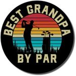 Best Grandpa By Par Golf Golfer Sticker Decal Waterproof For Kindle or Water Bottle