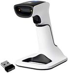 ScanAvenger Wireless Portable 1D&2D with Stand Bluetooth Barcode Scanner: Hand Scanners 3-in-1 Vibration, Cordless, Rechargeable Scan Gun for Inventory - USB Bar Code/QR Reader (1D&2D With Next Gen Stand)