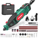 HYCHIKA Rotary Tool Kit with Chainsaw Sharpener - 150W Corded Power Rotary Tool 7 Variable Speeds 10000-33000RPM with 167 Accessories, for Detail Sanding Polishing Cutting Drilling DIY Engraving