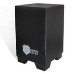 Kadence CJHB Cajon Heartbeat Acoustic Snare Cajon | Poplar Wood Body | Fixed Steel Snare Wires | Heavy Duty Rubber Feet | Includes Learning Course | Black