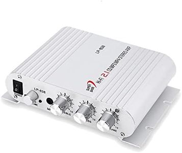 PolarLander Power Car Amplifier Hi-Fi 2.1 MP3 Radio Audio Stereo Bass Speaker Booster Player for Motorbike Home No Power Plug