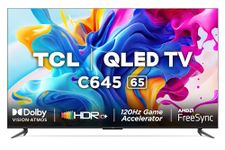 TCL 164 cm (65 inches) 4K Ultra HD Smart QLED Google TV 65C645 (Black)