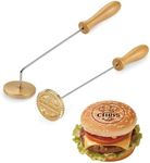 Custom Logo Branding Iron for Burger - Personalized Brass Steak & Burger Brander | Professional BBQ, Coconut, Cake Stamp (3inch-7.62cm)