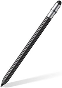 STAEDTLER Noris Digital Mini 180M 22, 2-in-1 Stylus Pen for Digital Writing and Drawing on EMR and Capacitive Touchscreens (Round Shape, Includes 5 EMR Replacement Tips and Tool)