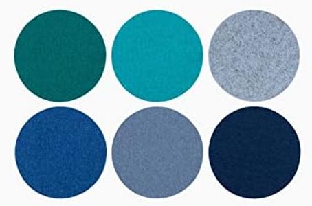 Graf Lantz - Bierfilzl Merino Wool Round Coasters Set of 6 - Ocean (4" Circles) - Absorbs 30% of Weight - German Wool - Heat Resistant, Sustainable, & Reusable - Home Decor & Coffee Table Decor
