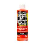 DecoArt FluidArt - Ready-to-Pour Acrylic Paint - 236 ML (8 Oz) Bottle - Vivid Orange (06)