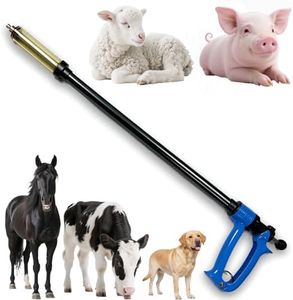 50ML Long Arms Livestock Syringe Gun, 5 Gears Adjustable Animals Injector Continuous Cattle Syringe Gun with Luer Lock, Suitable for Pigs, Cattle, Sheep, Horses, Etc