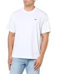 Lacoste Men's Short Sleeve Classic Fit Crew Neck Tee Shirt, White, 3X-Large