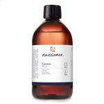 Naissance Castor Oil Cold Pressed (No. 217) - 450ml - for Skin, Hair Growth, Mask, Wrap Kit, Eyelashes, Eyebrows, Beard