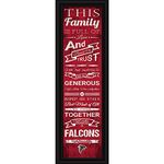 Atlanta Falcons Family Cheer Print 8"x24"