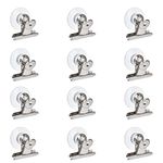 Suction Cup Metal Clips 12 Pieces Advertising Suction Cup Clip Round Suction Cup Clamp Holder for Hanging Home Office Accessories