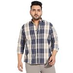 Instafab Men's Plus-Size Fit Shirt (CBIP23_CSMSSRT5599PLUS_Multicolour 3XL)