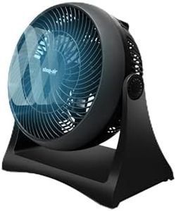 Shop-Air 8" Wall-Mounted Desk Fan, TurboForce Air Circulator Fan, High-Velocity Cooling Table Fan, 3 Speeds, Quiet Operation, 120° Adjustable Tilt, Home & Office