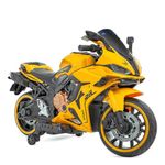 Alstoy Kids RR Toy Bike with Rechargeable 12v Battery Operated Electric Ride-on Bike for Kids | BIS/ISI aproved | 6 Months All Electric Warranty | 5 to 12 Years | Large | Yellow