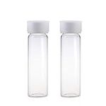 EPA TOC Clear Vials, Certified 40ml, 27.5x95mm Clear Borosilicate Glass with 24-400 Open Top Cap, PTFE/Silicone Liner with Dust Cover