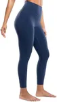 ENERBLOOM Workout Leggings for Women Yoga Pants 7/8 High Waisted Athletic Tights Silky Feeling Soft 25" Gym Activewear Lounge Navy Blue Medium