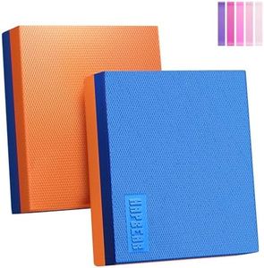 HAPBEAR Exercise Balance Pad 2-Pack - 15"x12" Non-Slip Stability Training Mats - 2.4" Thick Soft Cushioned Foam - for Physical Therapy & Core Training - Bonus Resistance Band Included