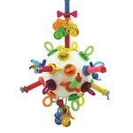 Nuts, Bolts & Binkies Parrot Toy | Large Plastic Ball shaped Bird Puzzle | African Grey Parrots - Amazon Parrots - Cockatoos - Macaws