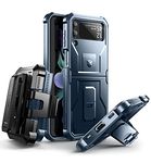 Dexnor for Samsung Galaxy Z Flip 3 5G Case, Full-Body Dual Layer Rugged Case with Built-in Screen Protector & Kickstand for Samsung Galaxy Z Flip3 5G - Blue