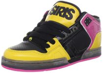 Osiris Women's NYC 83 Mid Skate Shoe,Black/Yellow/Pink,6 M US