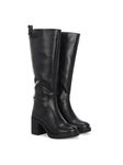 Delize Women Black high heel knee high boots 79761-40