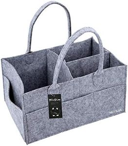 MCUILEE Cajas para pañales Nursery almacenamiento bin cesta de fieltro bolsa de organizador Basura pañales toallitas Bebé bolsa de almacenamiento Caddy para Bebés Diaper Nappy Bag