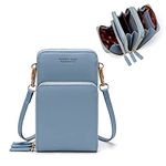 Myfriday Crossbody Phone Bags for Women Small Shoulder Bag Handbags Multifunctional Cellphone Bag Lightweight Wallet Purses 3 Main Pockets with Card Slots