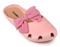 CASSIEY Fashion Slippers For Women slipper Bow design Slip on Flat Sandals (Pink, 3)