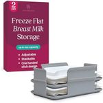 [2 Pack] Freeze Flat BreastMilk Storage - Easy-to-Use Breastmilk Freeze Flat Container - Freeze Flat Breast Milk Organizer Freezer - Breast Milk Freezer Storage Organizer - Freeze Flat for Breast Milk