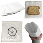 100 Greaseproof Paper Food Bags 8.5 X 8.5” Medium - White Paper Sandwich Bags - Greaseproof Paper Bags For Food - Ideal For Lunch Pastries Snacks Or Sweets - Deli Bakery Bags - Home Or Food Trade Use