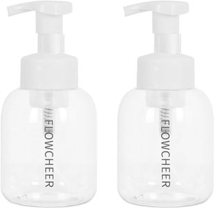 flowcheer Foaming Soap Dispenser Plastic Jar,12 OZ/350 ML Refillable Foam Hand Soap Dispenser Pump Bottle for Kitchen Sink Bathroom,2 Pcs,Clear