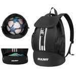 EULANT Upgraded Football Backpacks with Shoe Compartment,Multifunctional Backpack with Bottom Compartment,Waterproof Sports Bags for Basketball Swimming Camping Training Beach, dry wet separation